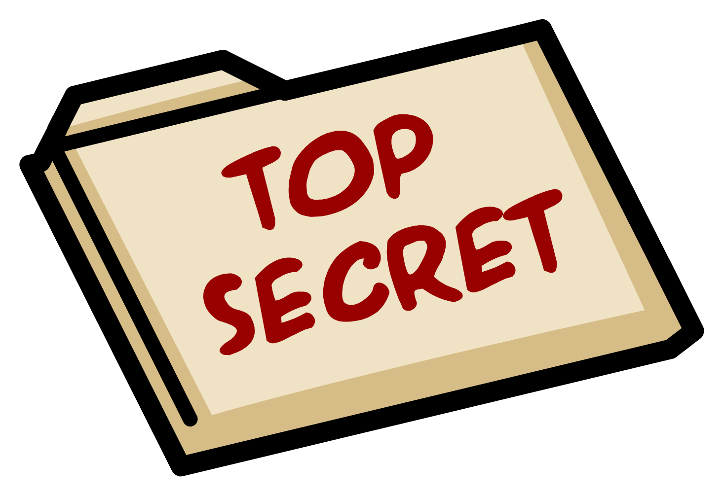 Hq Top Secret Folder - Sign (1467x1006), Png Download