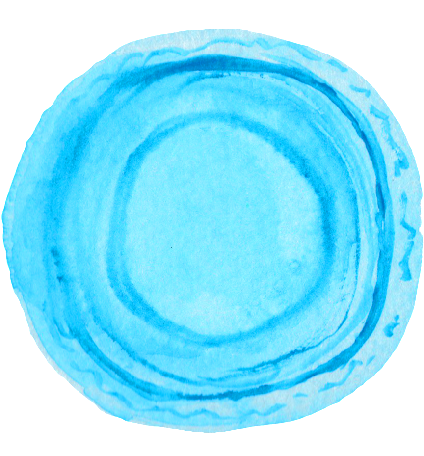 Blue Watercolor Polka Dot Transparent Gourmet Decoration - Watercolor Painting (1024x1024), Png Download