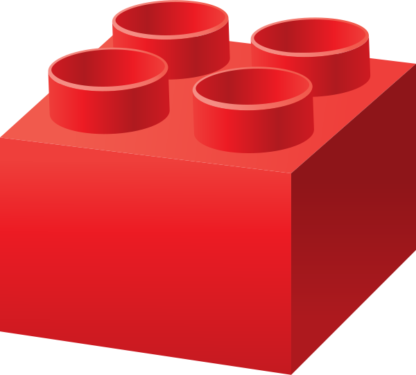 Red Lego Brick Vector Data For Free - Lego Brick Icon (600x541), Png Download
