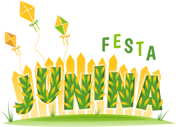 The Inscription Festa Junina Decorated With Corn, Festa, - Portable Network Graphics (640x640), Png Download