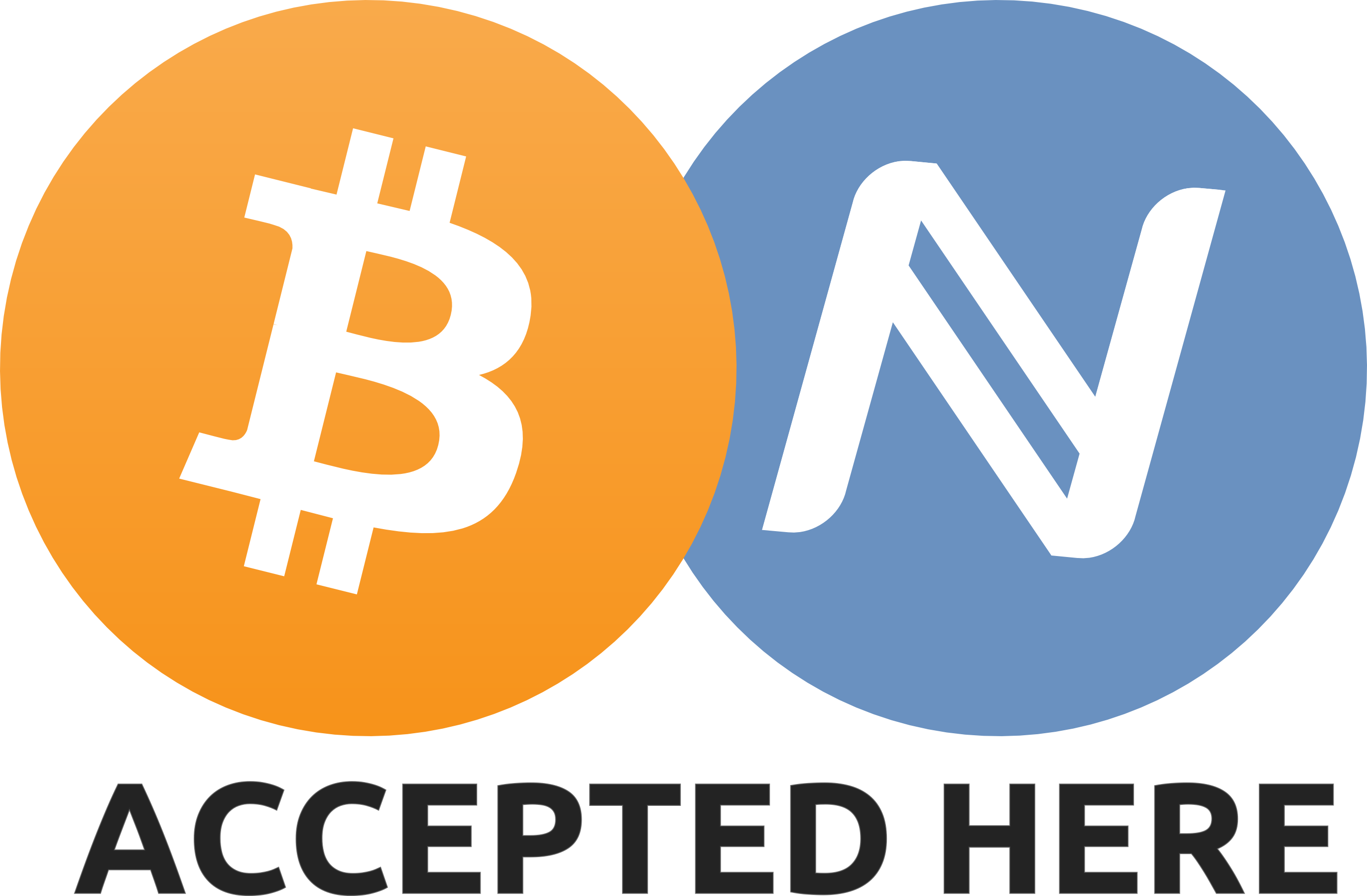 Bitcoin & Namecoin Accepted Here Sign - Bitcoin Be Different Logo Mouse Pad, White (2745x1800), Png Download