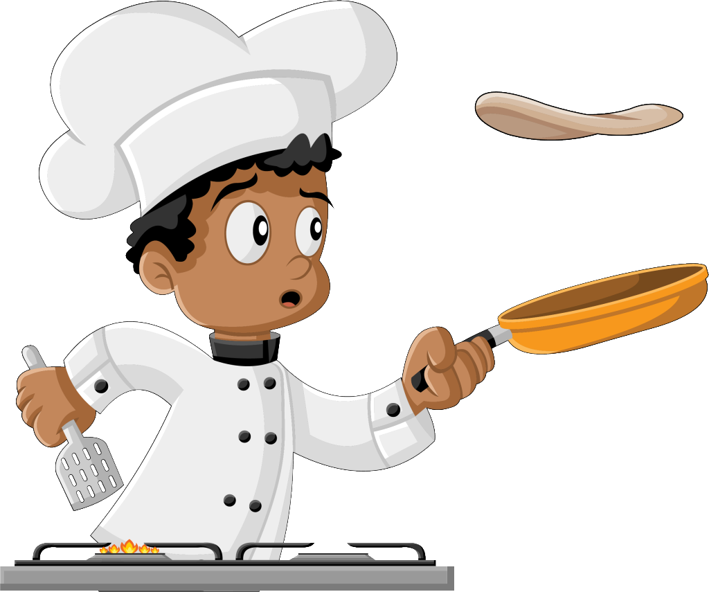 Fried Cake Catering Industry Chef Cartoon Background - Cartoon Chefs (1024x855), Png Download