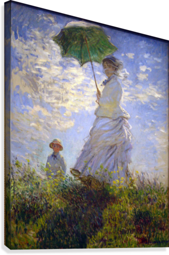 Monet Umbrella Canvas Print - National Gallery Of Art (339x511), Png Download