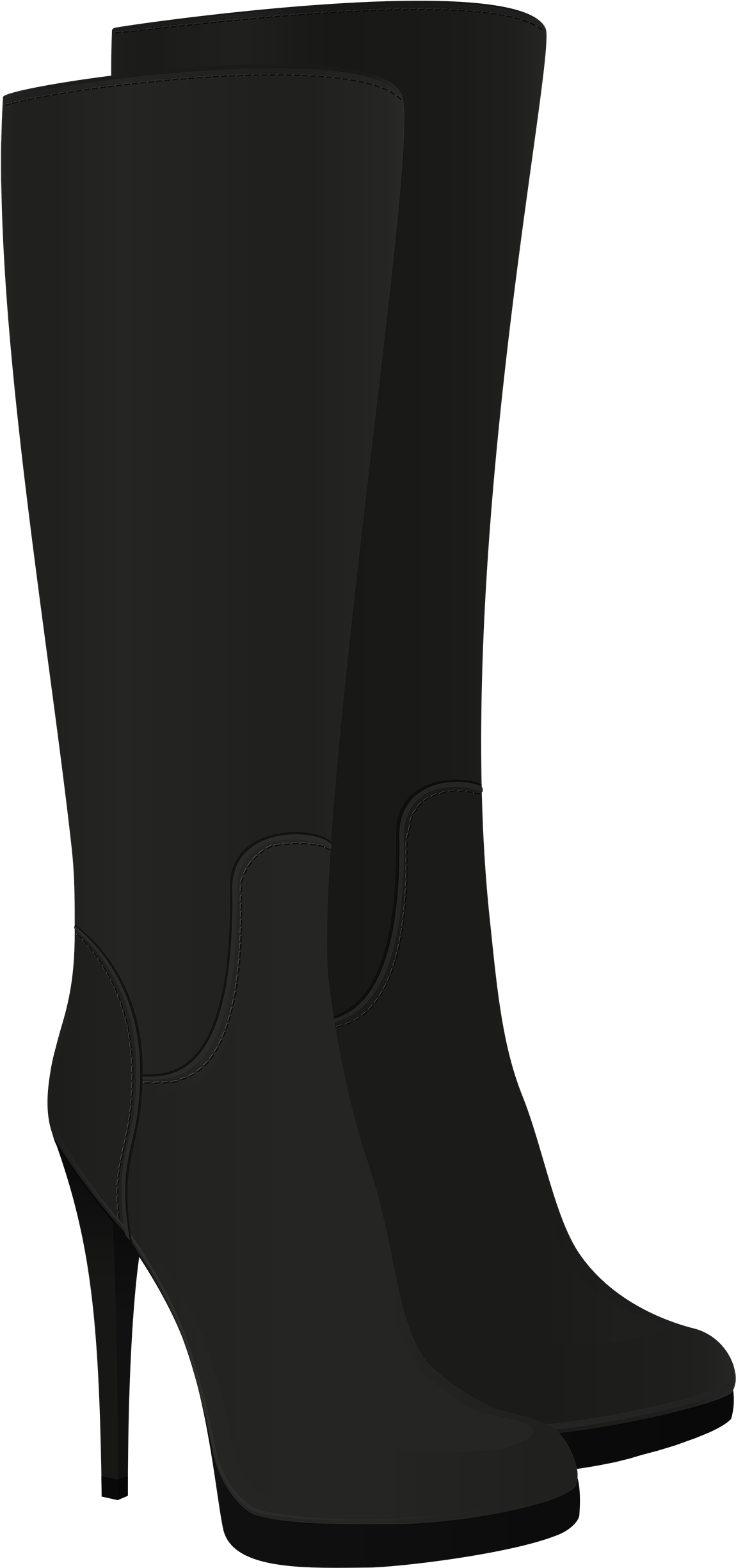 Female Black Boots Png Clipart - Boots Png Clipart (1310x2500), Png Download