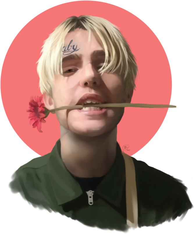 Gustav Ahr By Oceanon Peeps, Singers, Singer - Lil Peep Face Png (857x931), Png Download