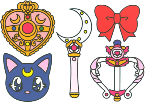 Anime And Sailor Moon Image - Sailor Moon Symbols (500x347), Png Download