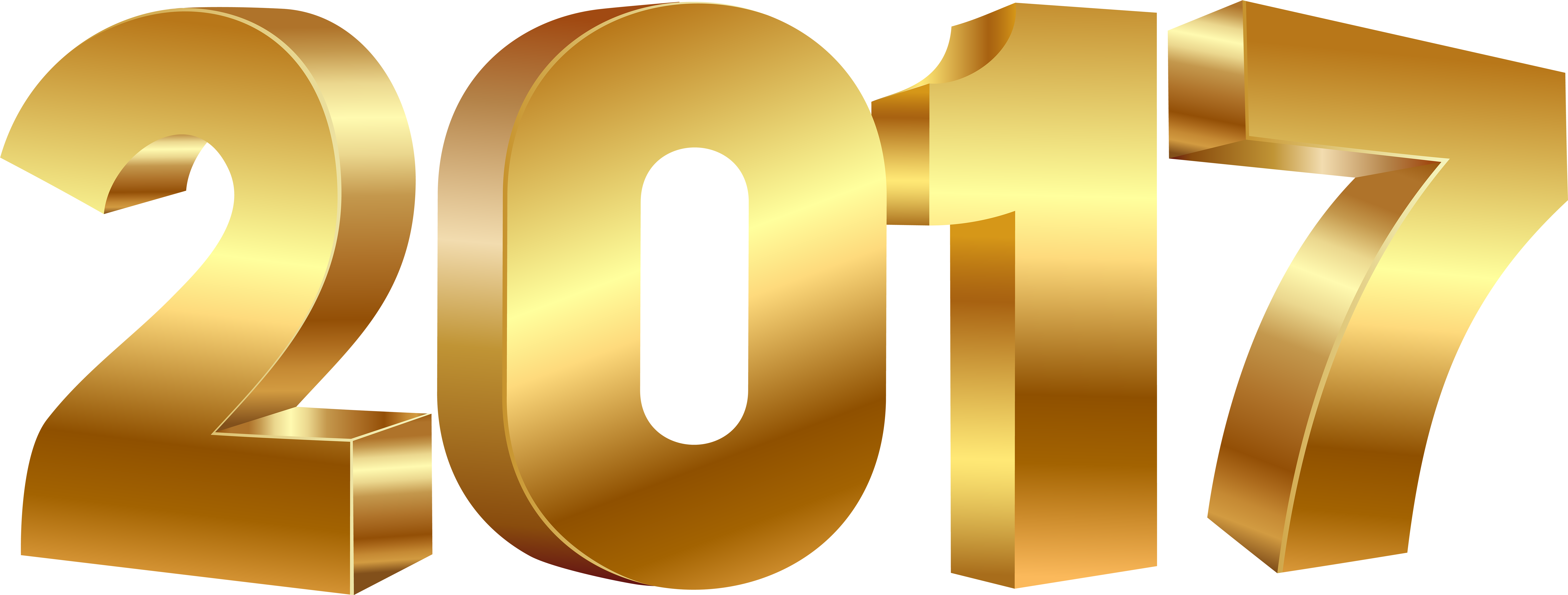 2017 Gold Large Png Transparent Image - 2017 Gold Png (8000x3084), Png Download