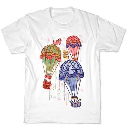 Watercolor Balloon Trip Kids T-shirt - Fourth Of July Shirts For Kids (484x484), Png Download