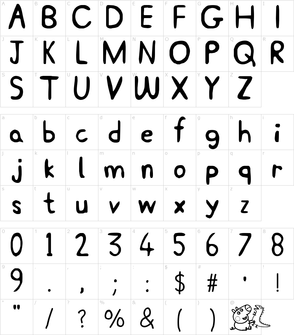 Peppa Pig - Sickness Font (1000x1150), Png Download