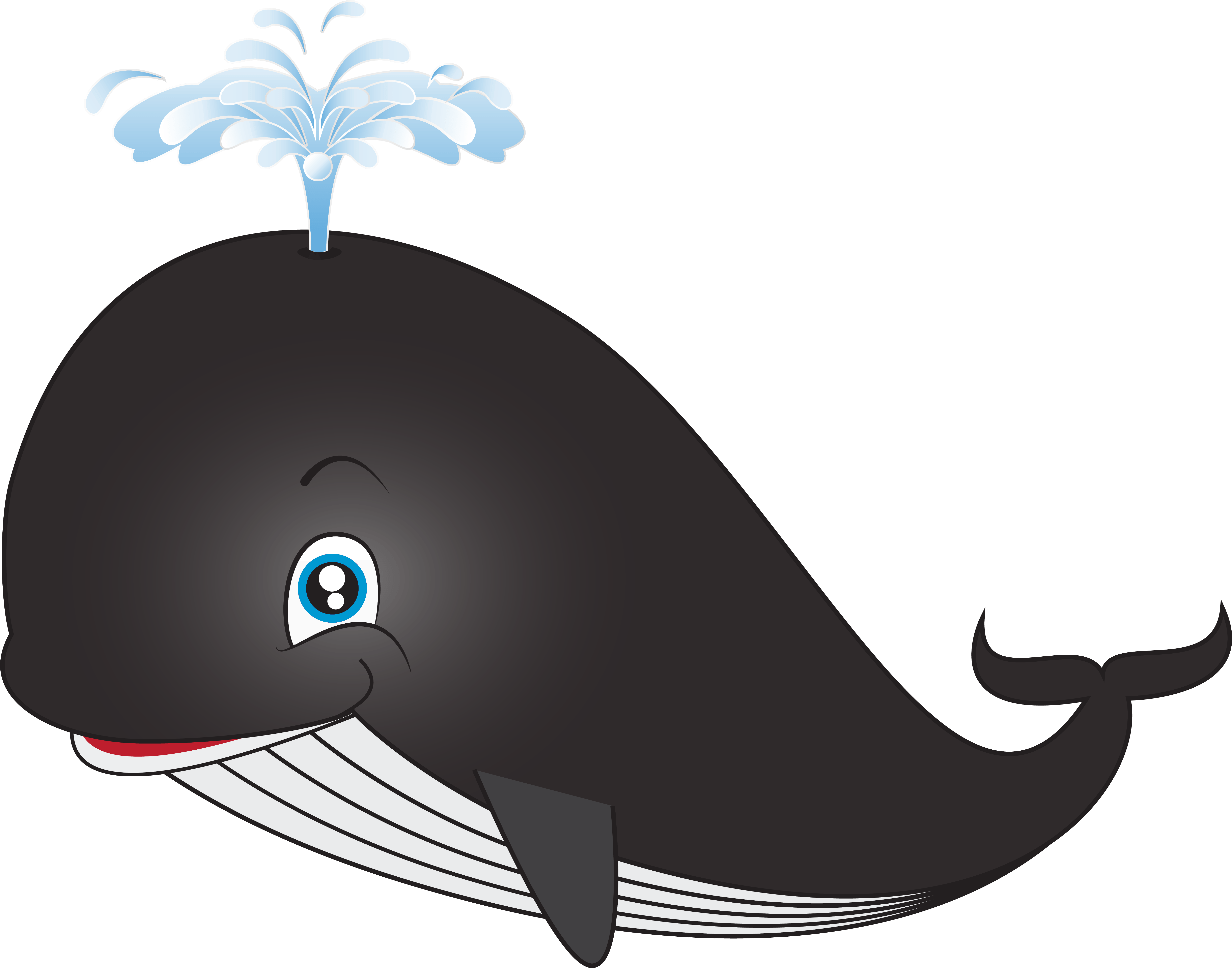 Cartoon Whale Clipart - Whale Clipart (6281x4932), Png Download