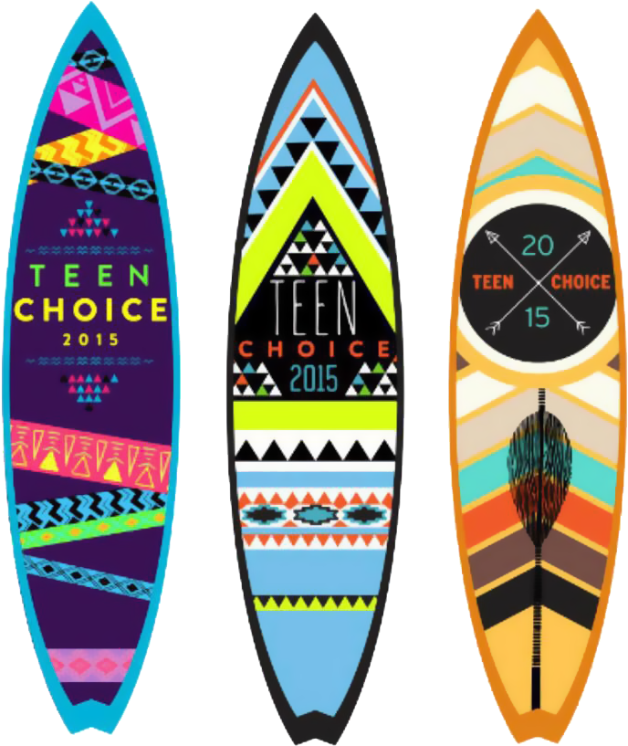 2015 Teen Choice Awards Surfboard - Teen Choice Awards Surfboard (760x850), Png Download