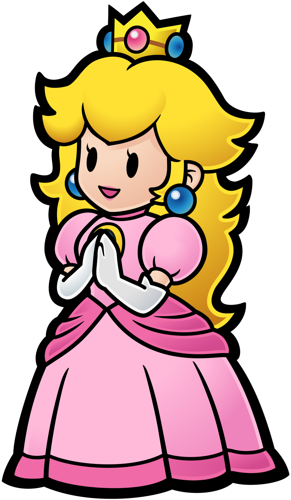 Princess Peach Png Image - Paper Mario Sticker Star Peach (1280x2136), Png Download