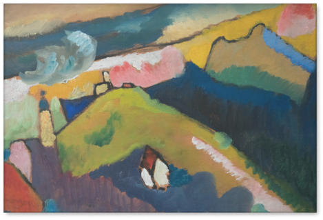 Berglandschaft Mit Kirche - Kandinsky Landscape (480x480), Png Download