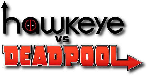Hawkeye Vs Deadpool Logo (591x321), Png Download