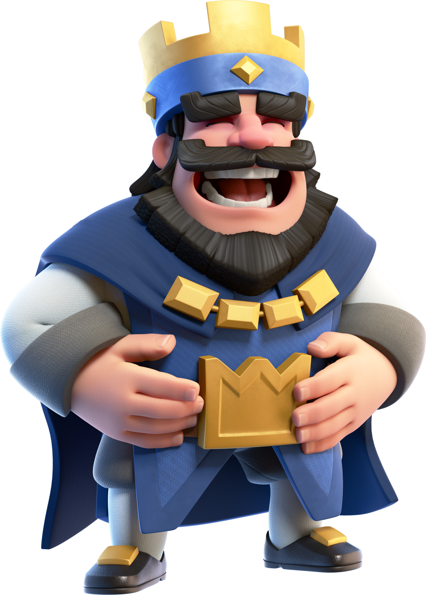 Blue King Laughing - Caballero De Clash Royale (1746x2439), Png Download