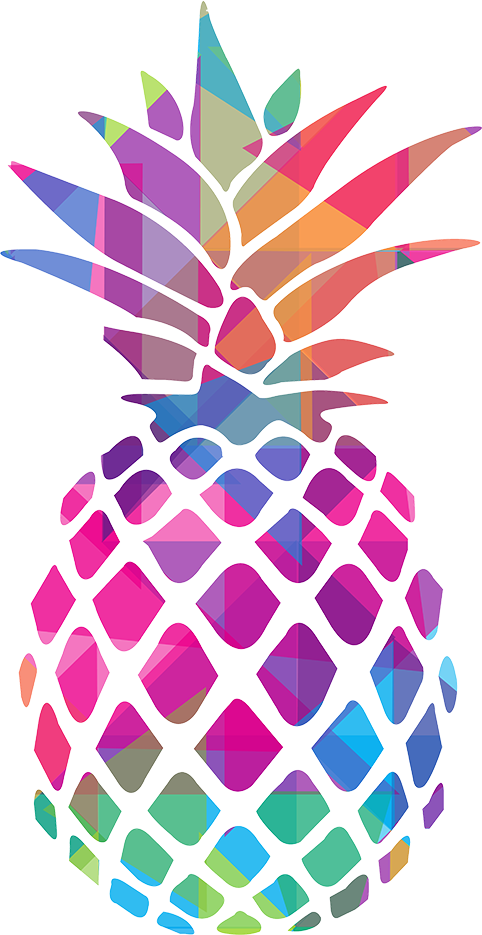 Pineapple Powercorp - Black And White Pineapple Clip Art (482x935), Png Download