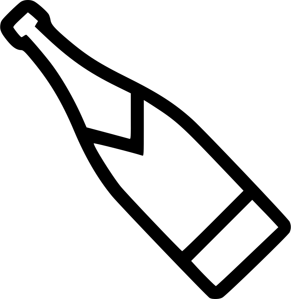 Black Champagne Bottle Png