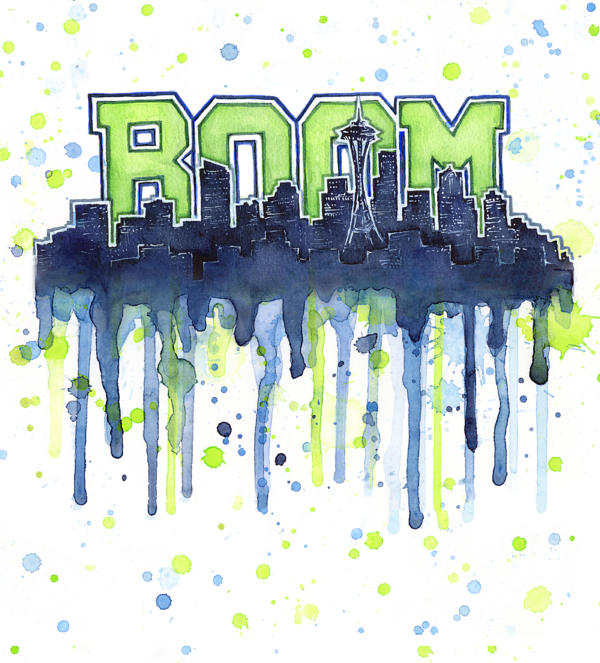 Bleed Area May Not Be Visible - Seattle Seahawks 12th Man (600x663), Png Download