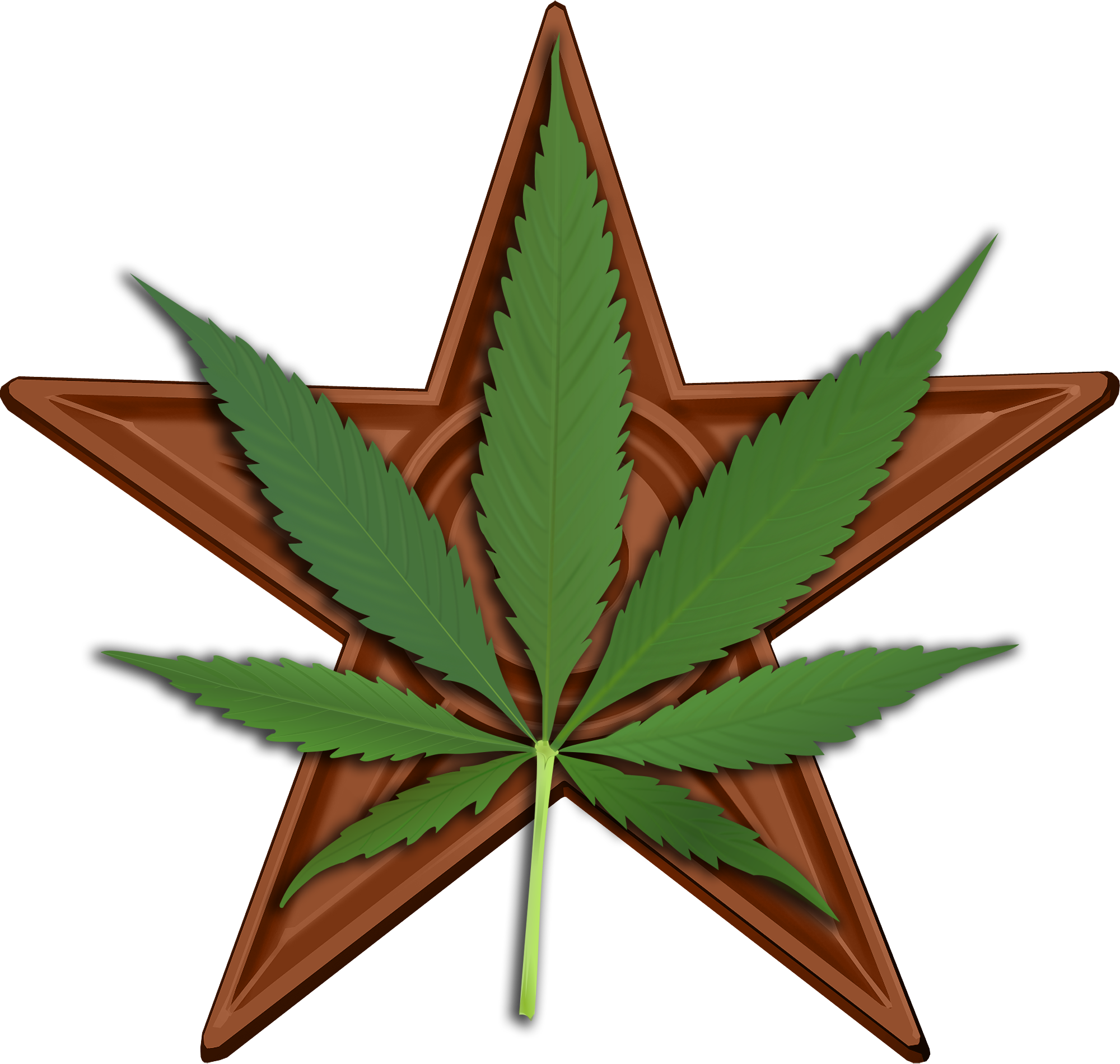 Filecannabis Barnstar Hires - Weed Star Png (2000x1900), Png Download