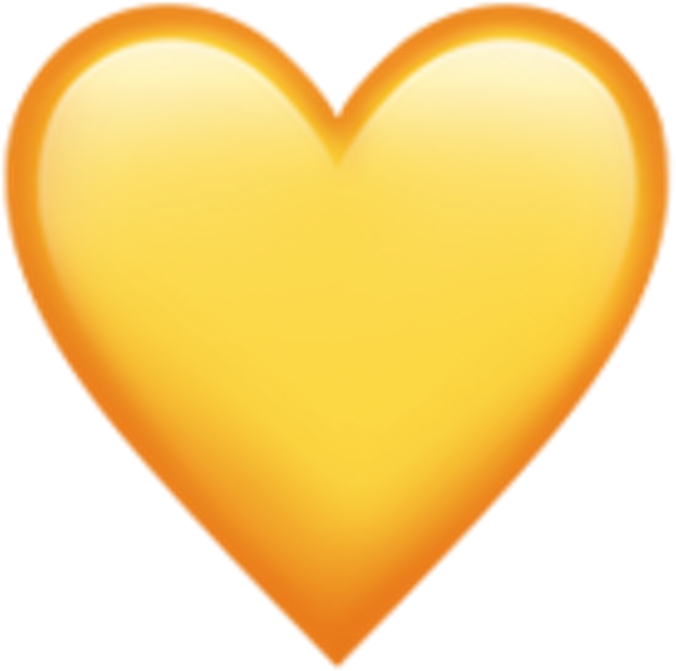 Iphone Emoji Heart Yellow Jpg Free Stock - Yellow Heart Emoji Iphone (1024x1024), Png Download