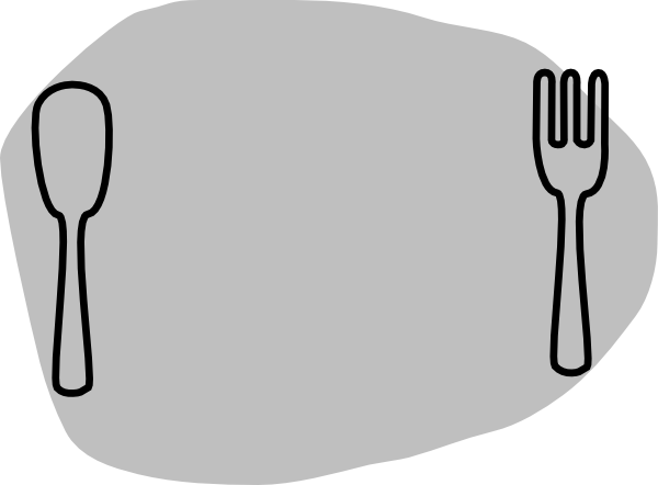 Turkey Dinner Plate Clipart - Plate And Fork Clipart (600x442), Png Download