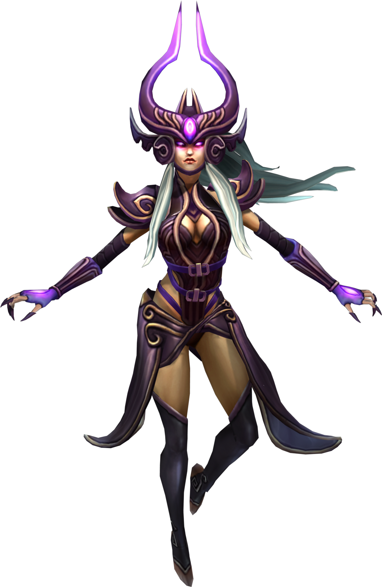 Syndra's In-game Model = - Syndra League Of Legends T Shirt (1229x1886), Png Download