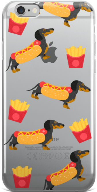 Hot Dog Dachshund With Fries Iphone Case - Mobile Phone (800x800), Png Download