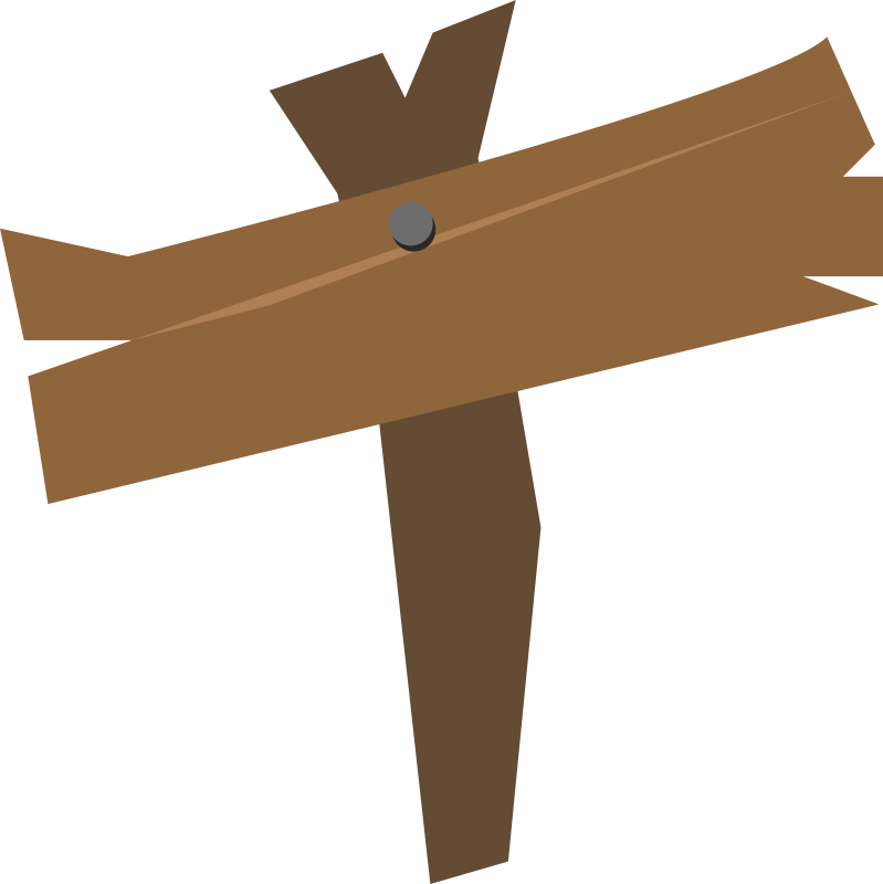 Sticks Black And - Wooden Sign Clipart (799x800), Png Download