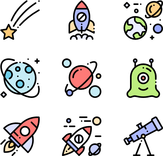 Space - Love Cartoon Icon Png (600x564), Png Download