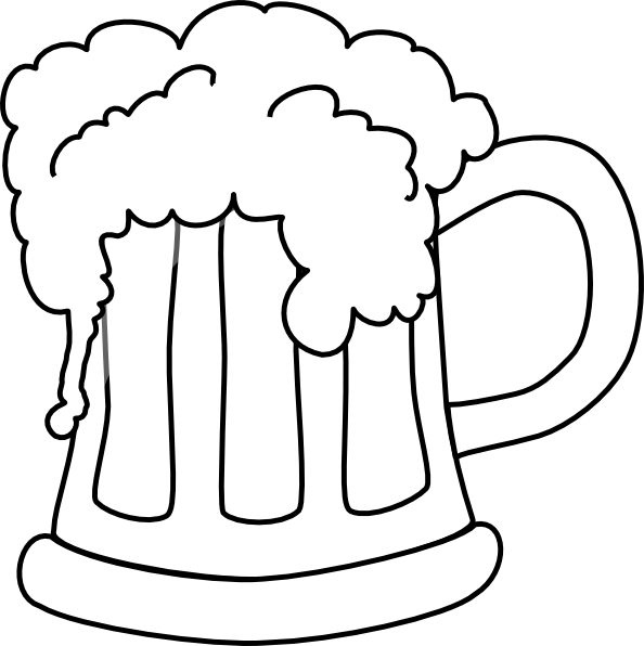 How To Set Use Beer Mug Outlined 2 Svg Vector (594x596), Png Download