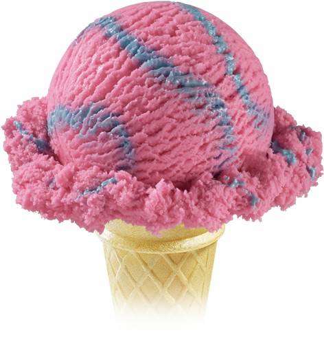 Cotton Candy, By The Scoop, Ice Cream - Bubblegum Candy Ice Cream (480x502), Png Download