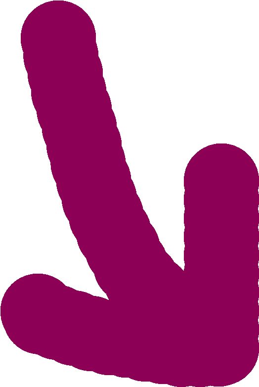 Boton Flecha Fucsia - Fuchsia (555x826), Png Download