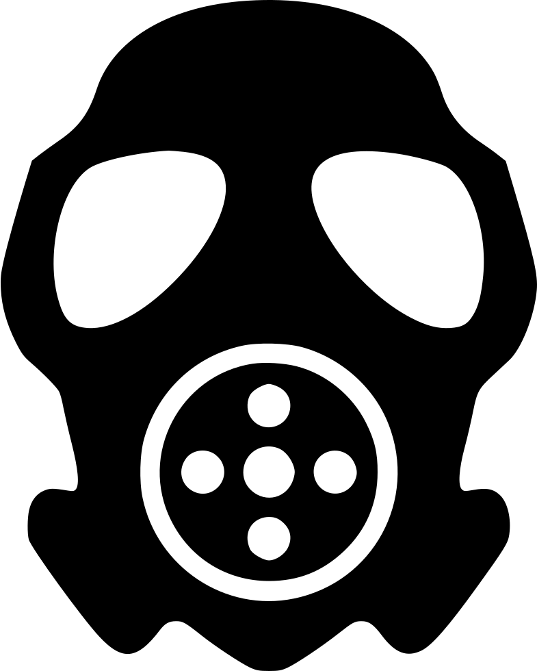 Banner Library Attack Face Svg Png Icon Free Download - Png Free Mask Gas (785x980), Png Download