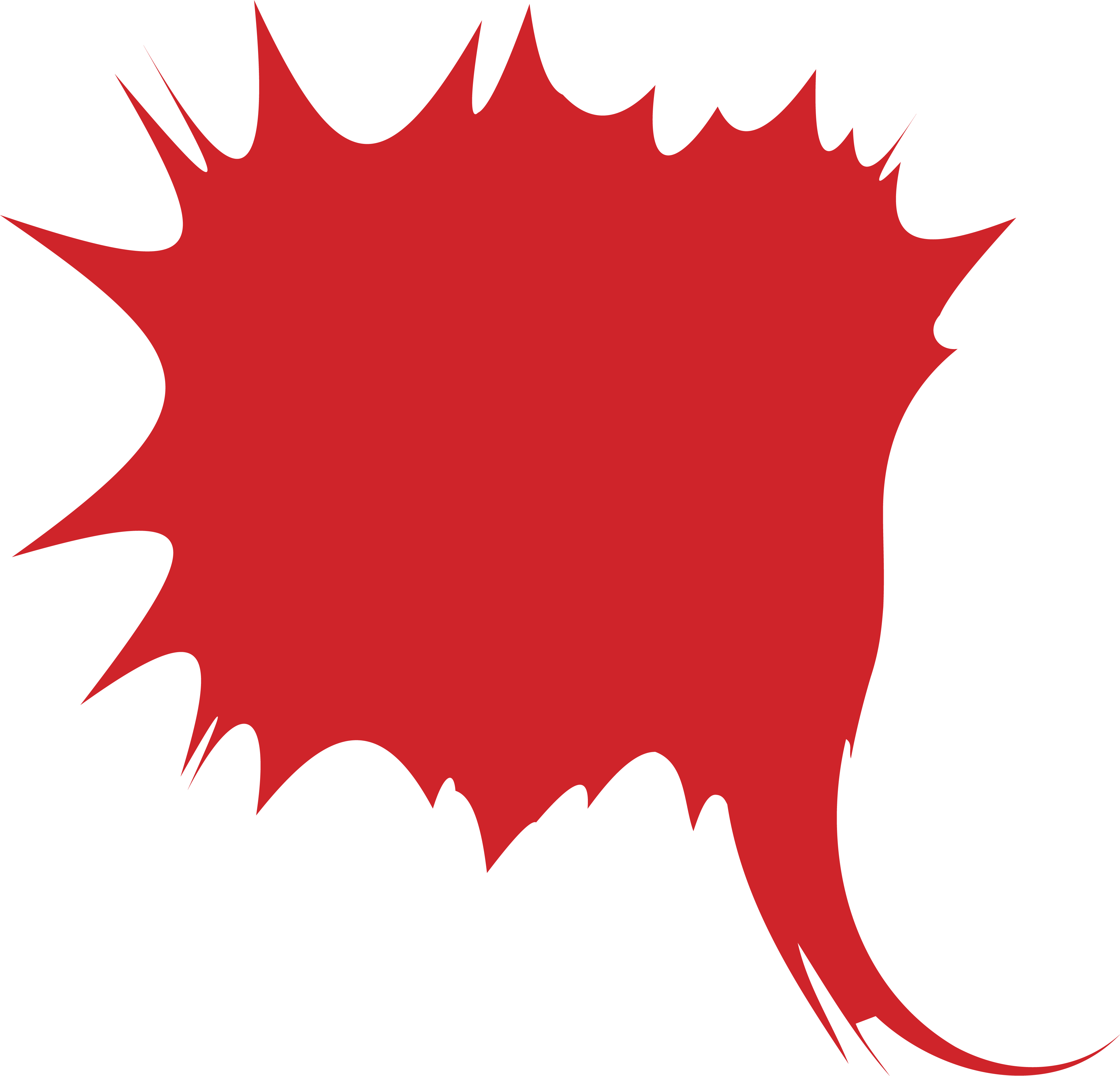 Speech Balloon Comic Book Clip Art - Speech Bubble Red Png (4001x3844), Png Download