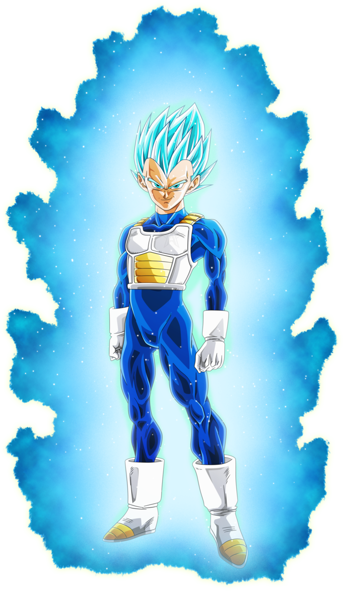 Super Saiyan God Vegeta - Vegeta Ssj Blue Aura (681x1174), Png Download