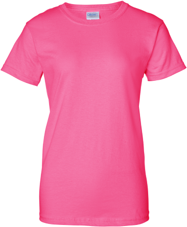 Gildan Ultra Cotton Ladies Basic T-shirt - Pink Gildan Shirt (400x500), Png Download