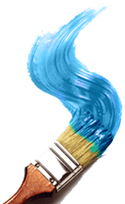 Blue Spiral Brush - Paint Brush Png (400x400), Png Download