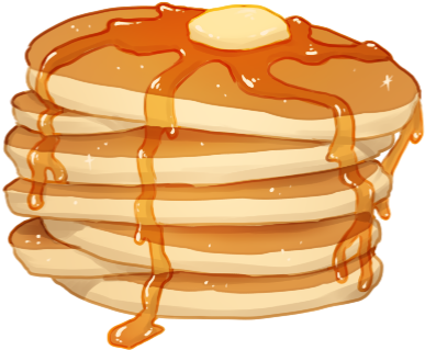 Pancake Drawing Animated - Pancakes Clipart (403x352), Png Download