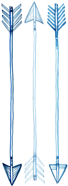 Via Vintage Is The New Black - Cute Blue Arrows (300x750), Png Download