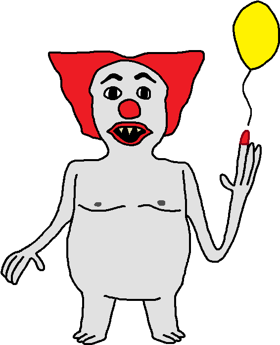 Pennywise The Extra Terrestrial - Cartoon (619x729), Png Download