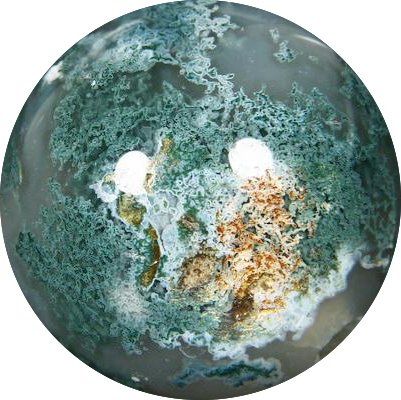 Green Moss Agate Crystal Ball 01 - Png Agate (401x400), Png Download