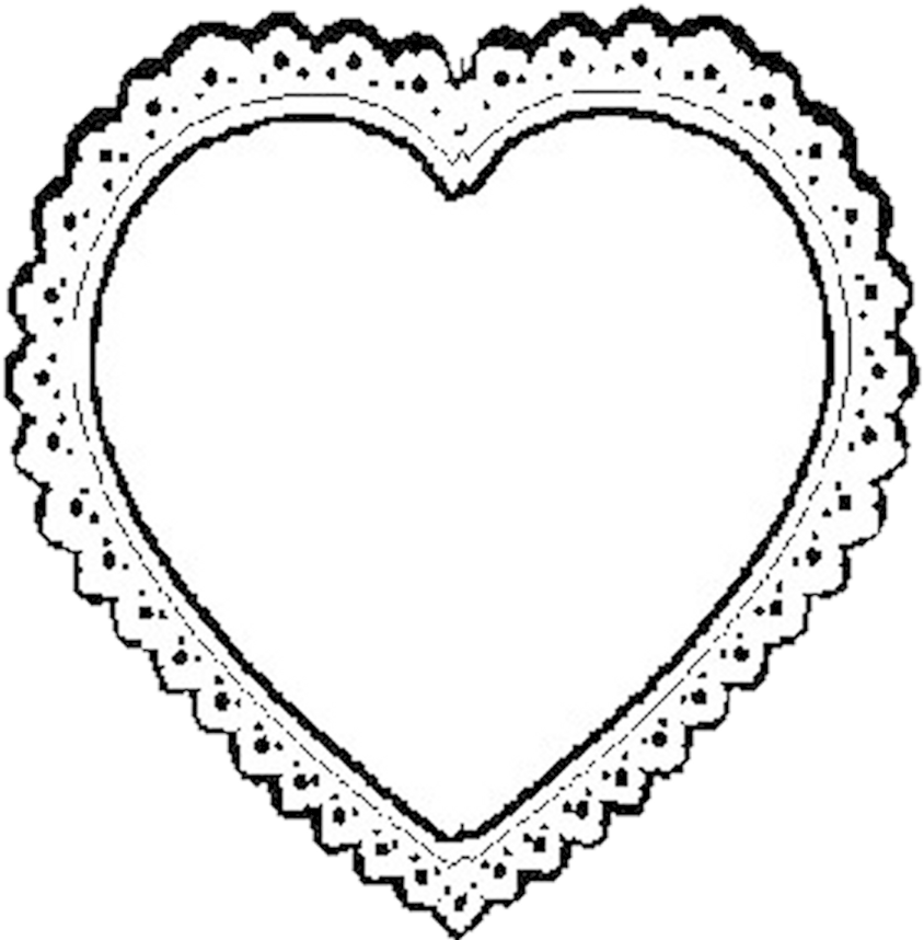 Lace Clip Art - Heart With Lace Clipart (900x861), Png Download