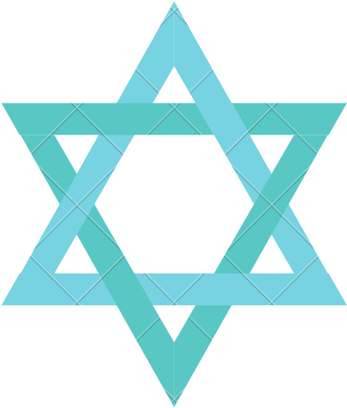 Image Of A Teal Star Of David - Ancient Hebrews Religion (550x550), Png Download