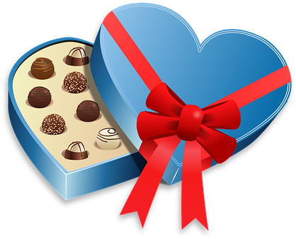 Box Food Love Pralines Sweet Valentines Ro - English To Japanese Months Of The Year (434x340), Png Download
