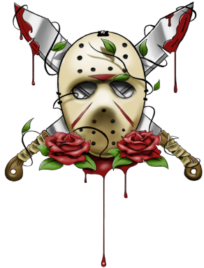 Jason Voorhees Mask Tattoo - Jason Friday The 13th Tattoo (307x475), Png Download