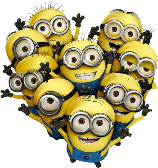 Happy Minions Png Image With Transparent Background - Poster: Despicable Me, 17x11in. (1024x576), Png Download