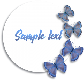 Round Vector Illustration With Butterflies, Butterflies, - Euclidean Vector (360x360), Png Download