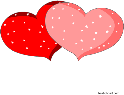 Red And Pink Sparkling Hearts, Clip Art Image - Clip Art (450x450), Png Download
