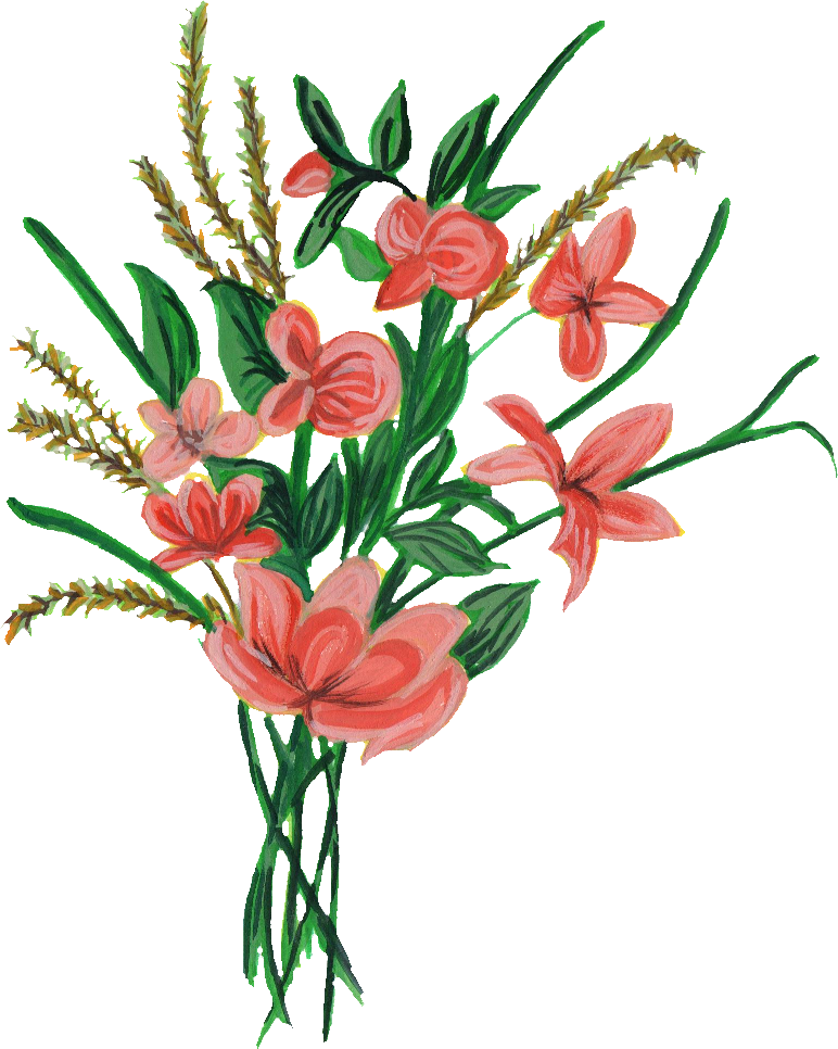 Paint Flower Ornament - Png Format Flowers Png (772x966), Png Download