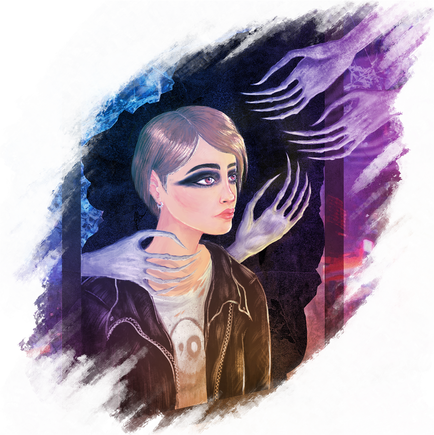 Contrasting Textures, Bold Colours And Engaging Composition - Illustration (1920x1920), Png Download